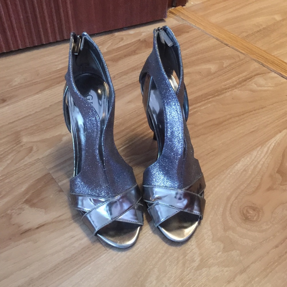 Silver sparkly New Years eve type shoe